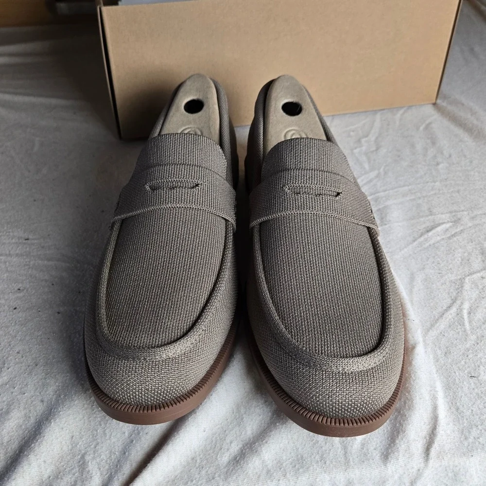Rothys The Penny Loafer Mens 11.5 Portobello Washable Knit Shoes